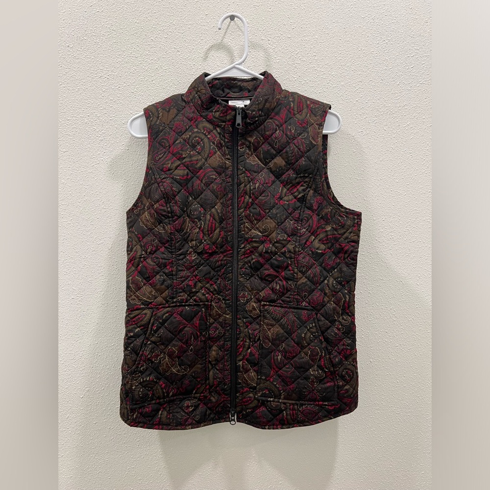 J. Jill heritage quilted paisley vest size S
